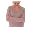 PK18A78HX Women Cashmere V-Neck Knitted Tunic